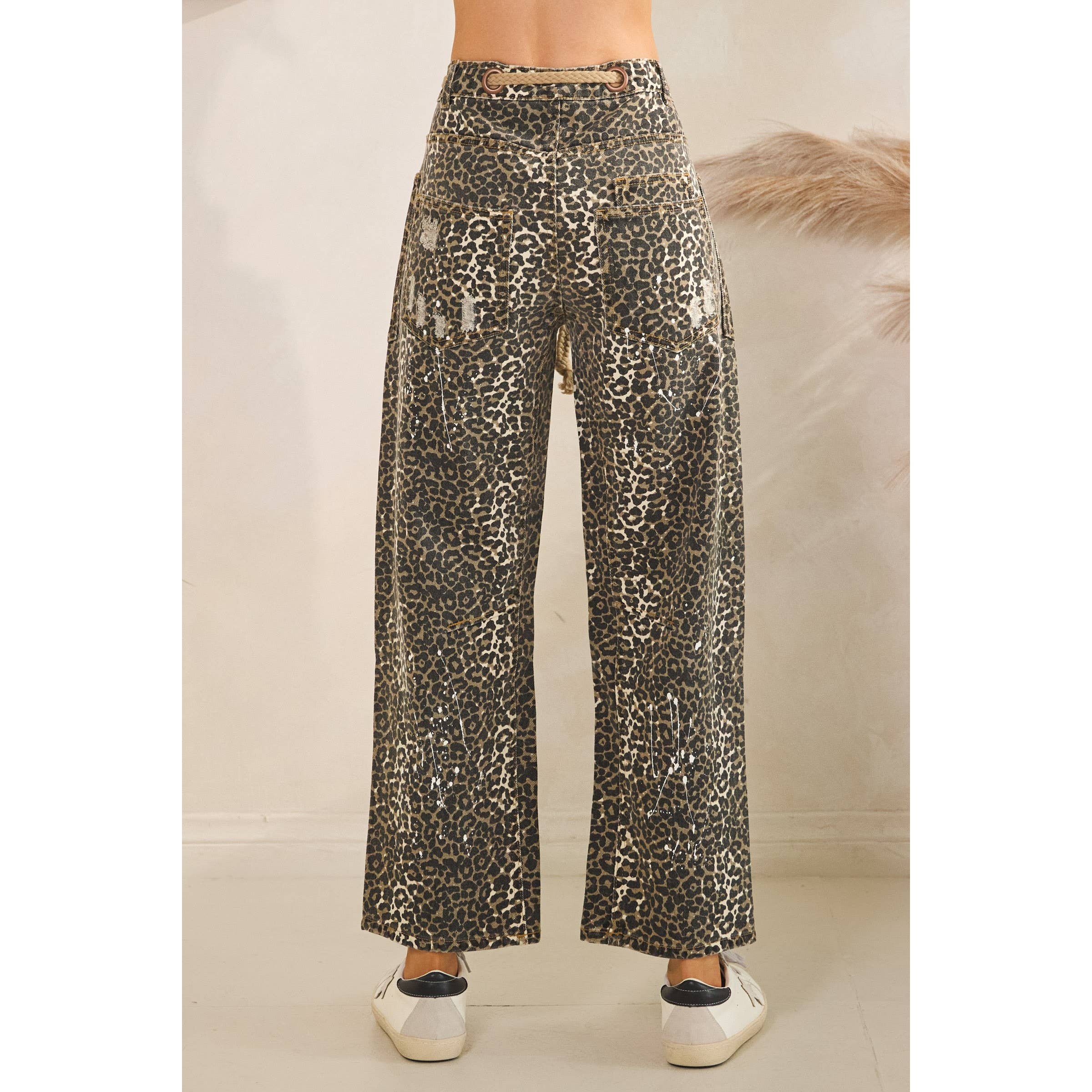 LÉOPARD MOKA PANTALON CAMOUFLAGE DÉLAVÉ ET USÉ en vente sur Faire9