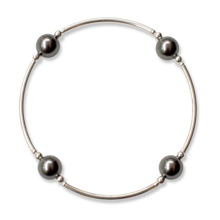 8mm Graphite Pearl Blessing Bracelet for wholesale by Made as Intended