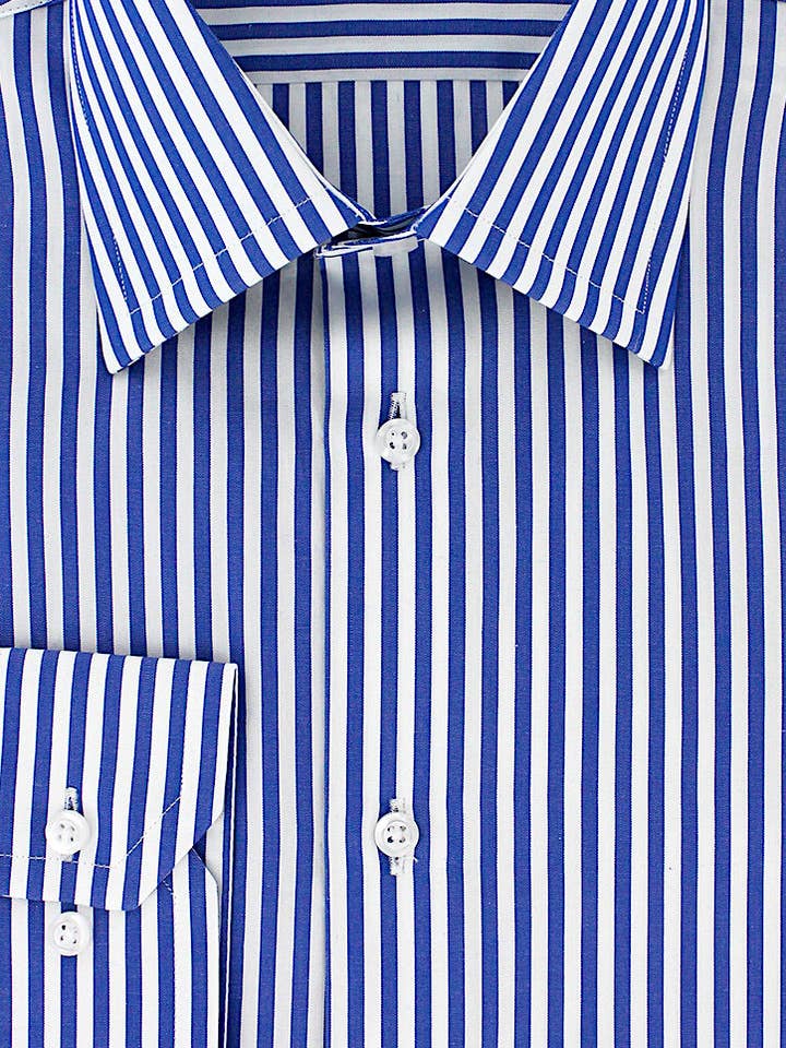 BLUE STICK STRIPED SHIRT for wholesale by Cotton Park