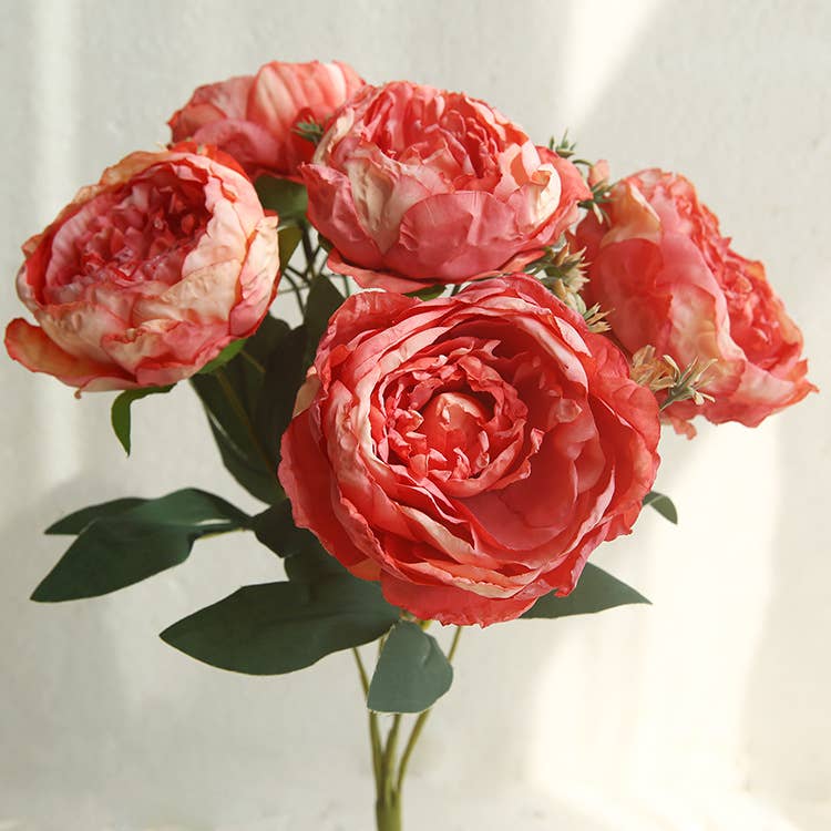 ACNITE(We cover U.S. import duties) - Wholesale Artificial flowers - Silk Peony Flowers bouquet for home decoration vase filler1