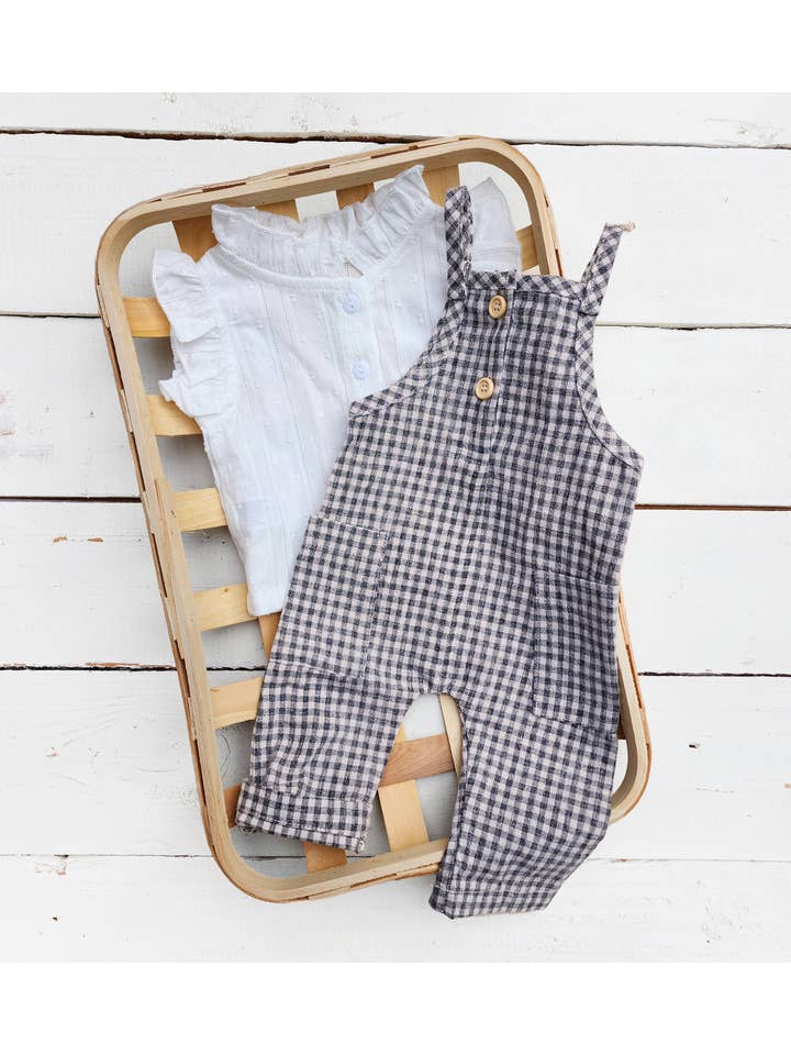 OLIVE & CRADLE - Wholesale Jumpsuit - Baby - Atticus Gingham Cotton Romper4