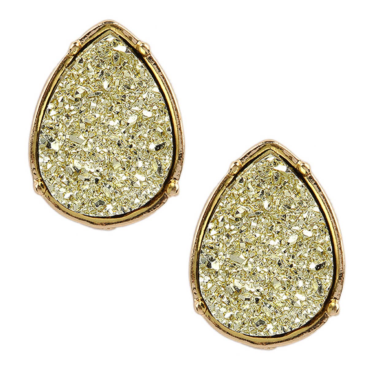 MYS Wholesale Inc - Wholesale Stud/Post Earrings - Druzy Teardrop Post Earrings3