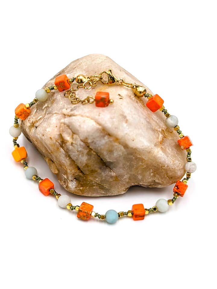 Amazonit og Imperial Jasper armbånd for engroshandel hos I Love ME Gems