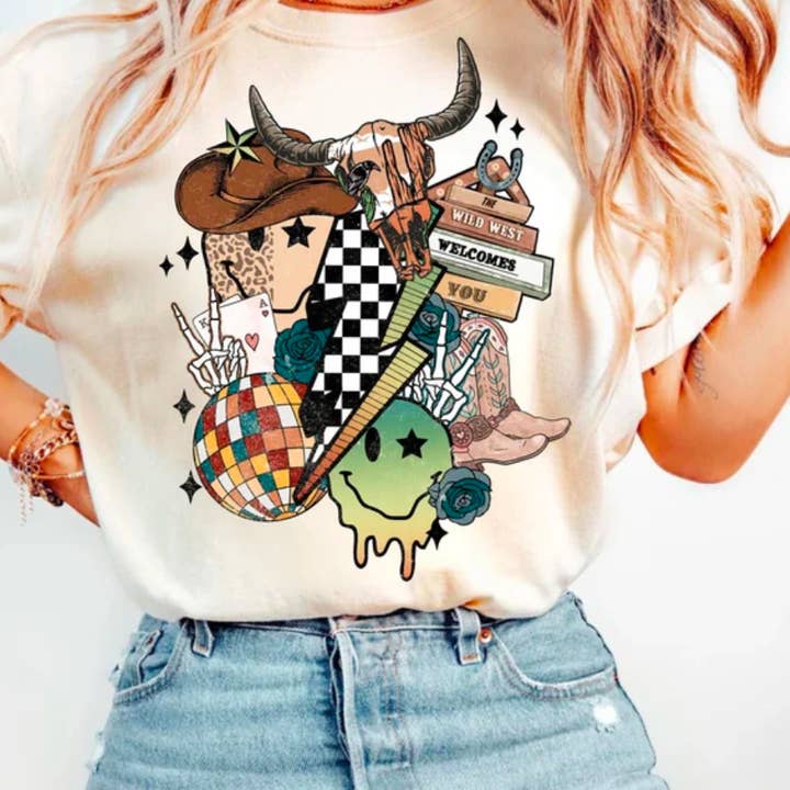 Western Smiley Collage for wholesale by Pink Flamingo Boutique