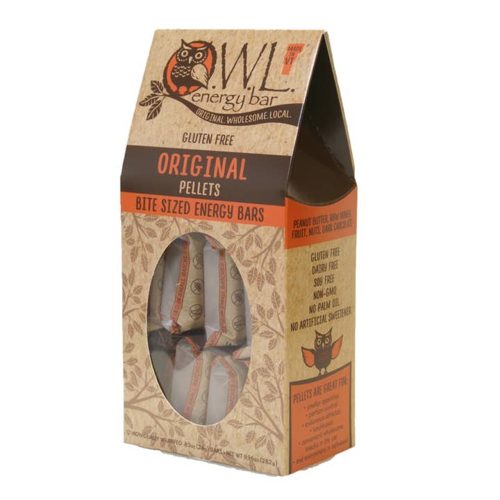 Owl Energy Bar - Wholesale Snack Bar - Original OWL Pellet Pouch (case of 6)1
