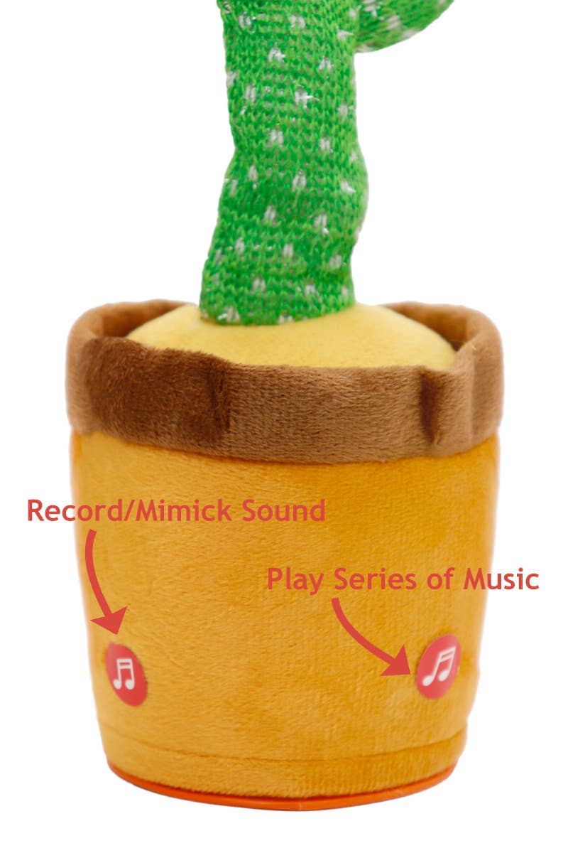 AS SHOWN Cactus Sound Mimicking Led Dancing Plush Toy - Battery for wholesale on Faire1