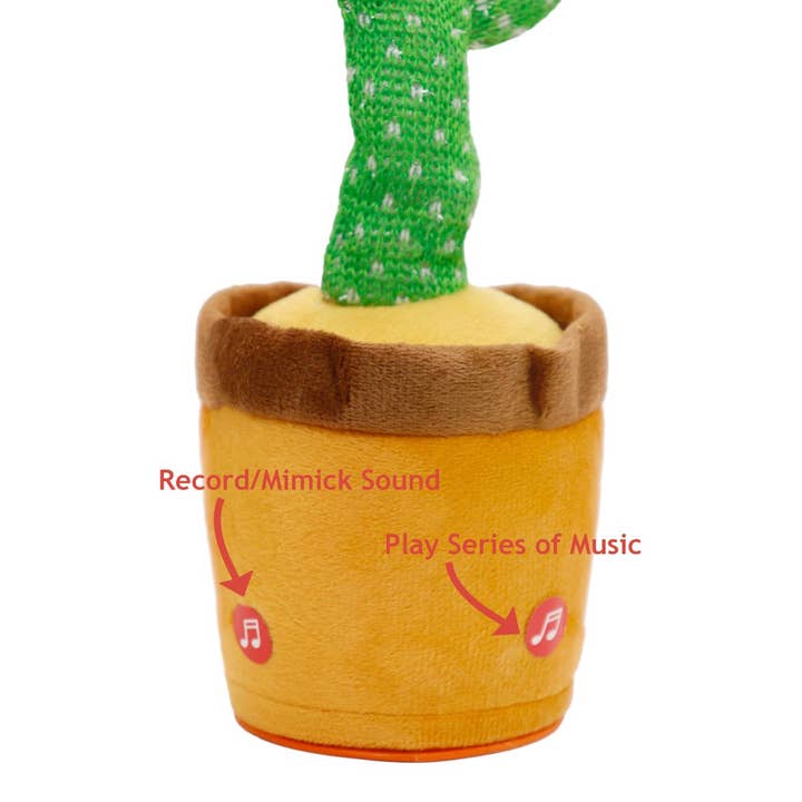 AS SHOWN Cactus Sound Mimicking Dancing Plush Toy - Usb for wholesale on Faire2