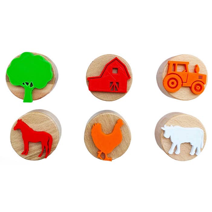 Carimbos de madeira conjunto de fazenda 100% natural 2+ por atacado de Idea Gioconda