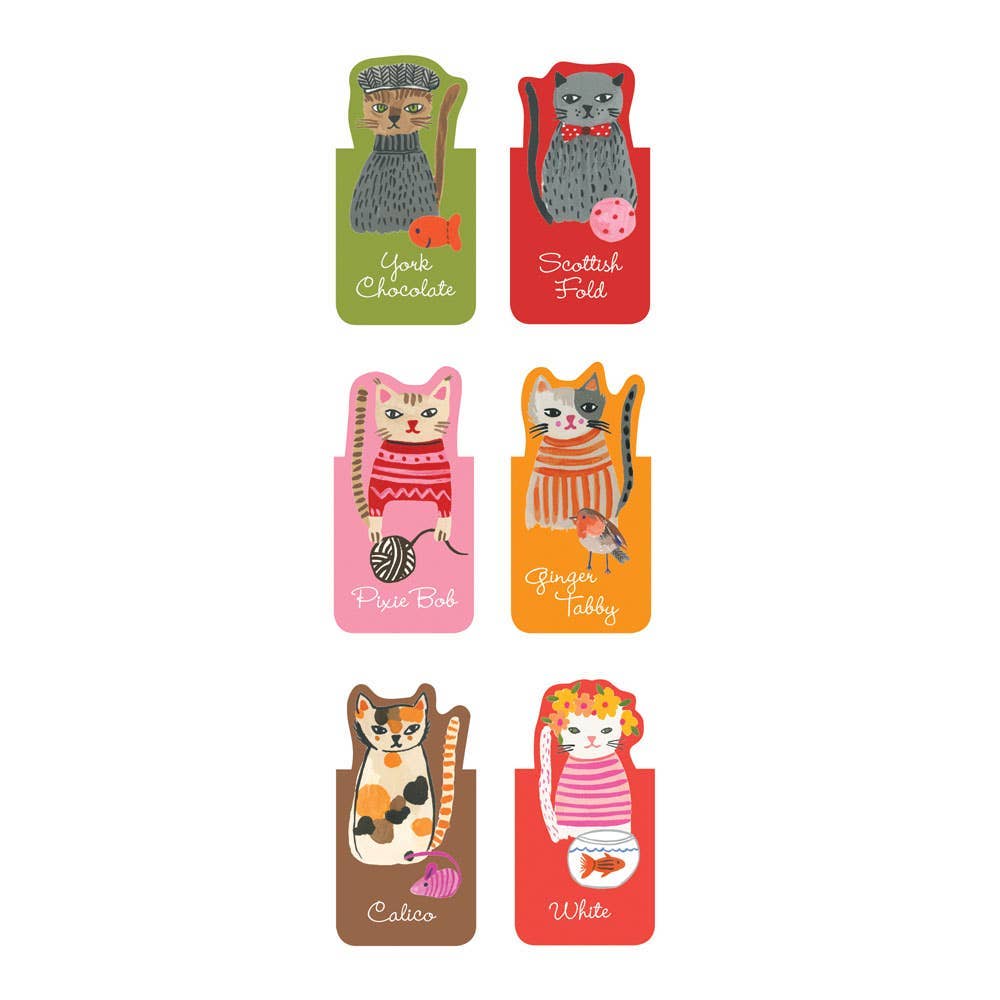 Chronicle Books - Wholesale Bookmark - Cool Cats Magnetic Bookmarks1