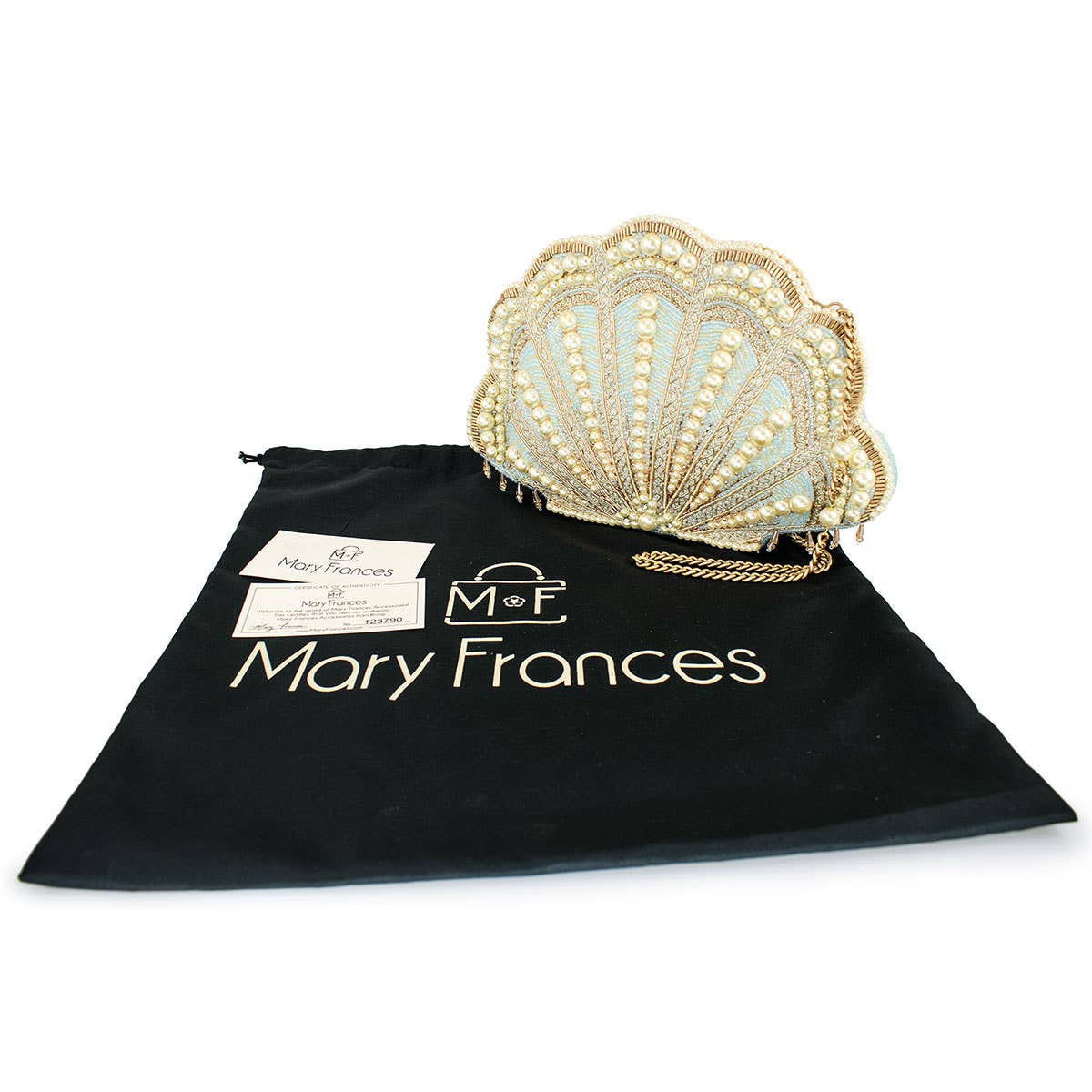 Mary Frances Accessories - Wholesale Crossbody Bag - Women's - Seaside Luxury Pearl and Beaded Shell Crossbody Handbag6