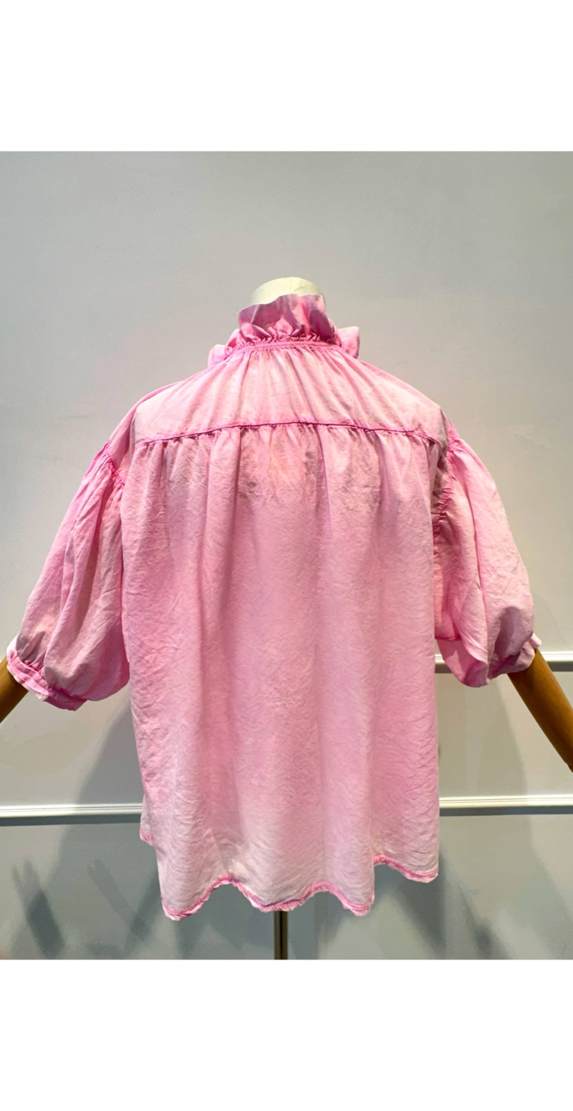 AMARIA - Wholesale Blouse - Women's - 9852 - Embroidered Blouse with Puff Sleeves and Raised Embroidery7