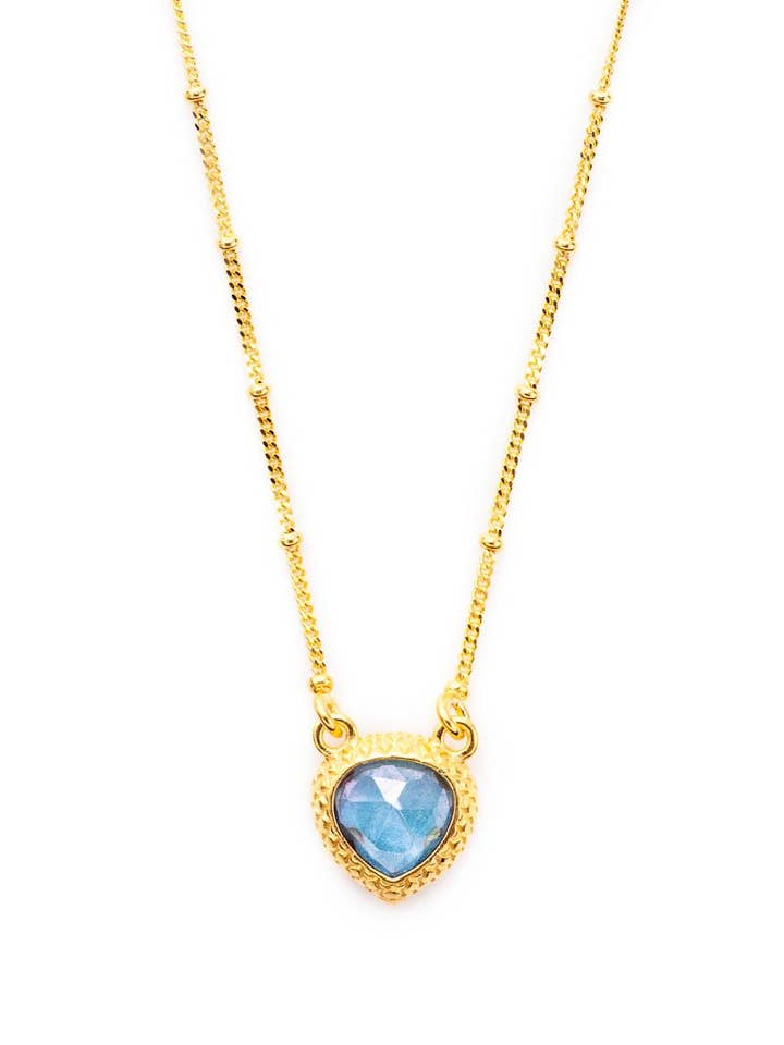 Halskette mit Miniatur-Steinen, 10 mm, Blau für den Großhandel von Atelier Coralia Leets fashion Jewelry