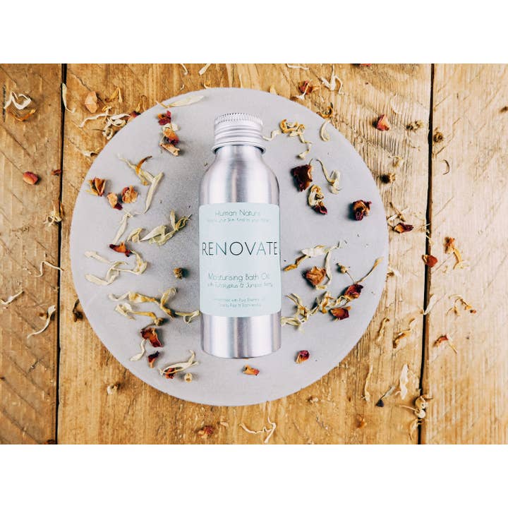 Renovate Organic Moisturising Bath Oil -Eucalyptus & Juniper for wholesale by Human Nature Organics