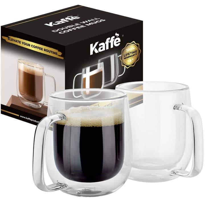 Kaffe 10oz Glass Coffee Mugs. Double-Wall Borosilicate Glass and other Purchase Wholesale coffre à jouet. Free Returns & Net 60 Terms on Faire trending on Faire.