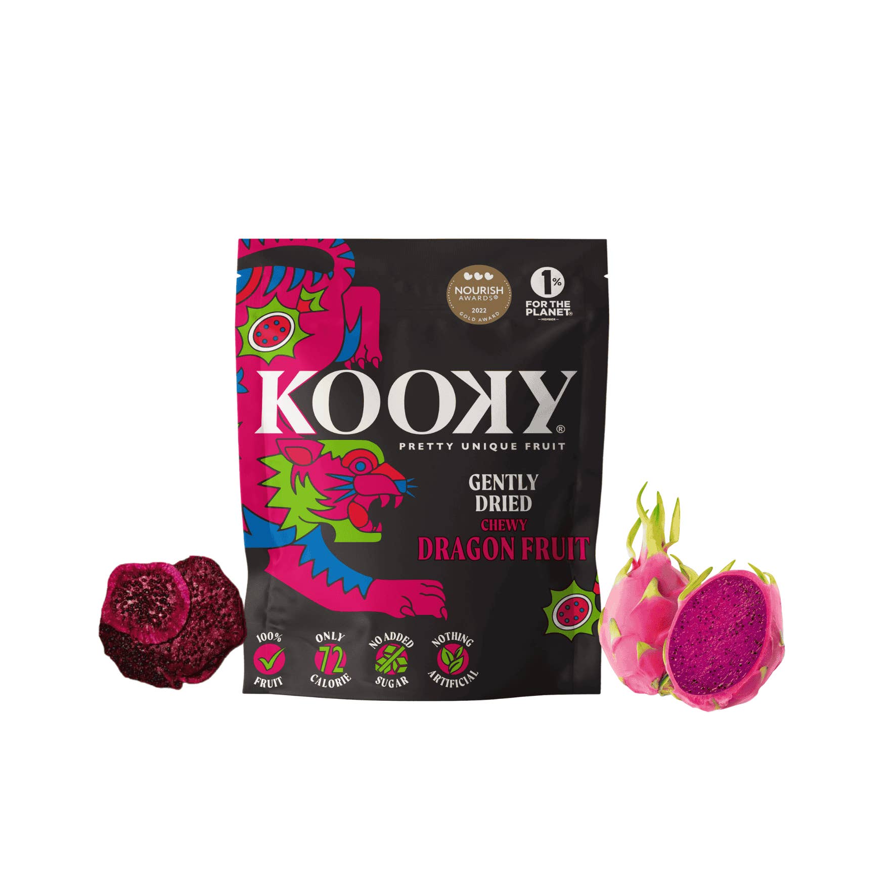 Kooky - Pretty Unique Fruit – wholesale Torkad frukt – Skonsamt torkad drakfrukt | 12 förpackningar | Seg