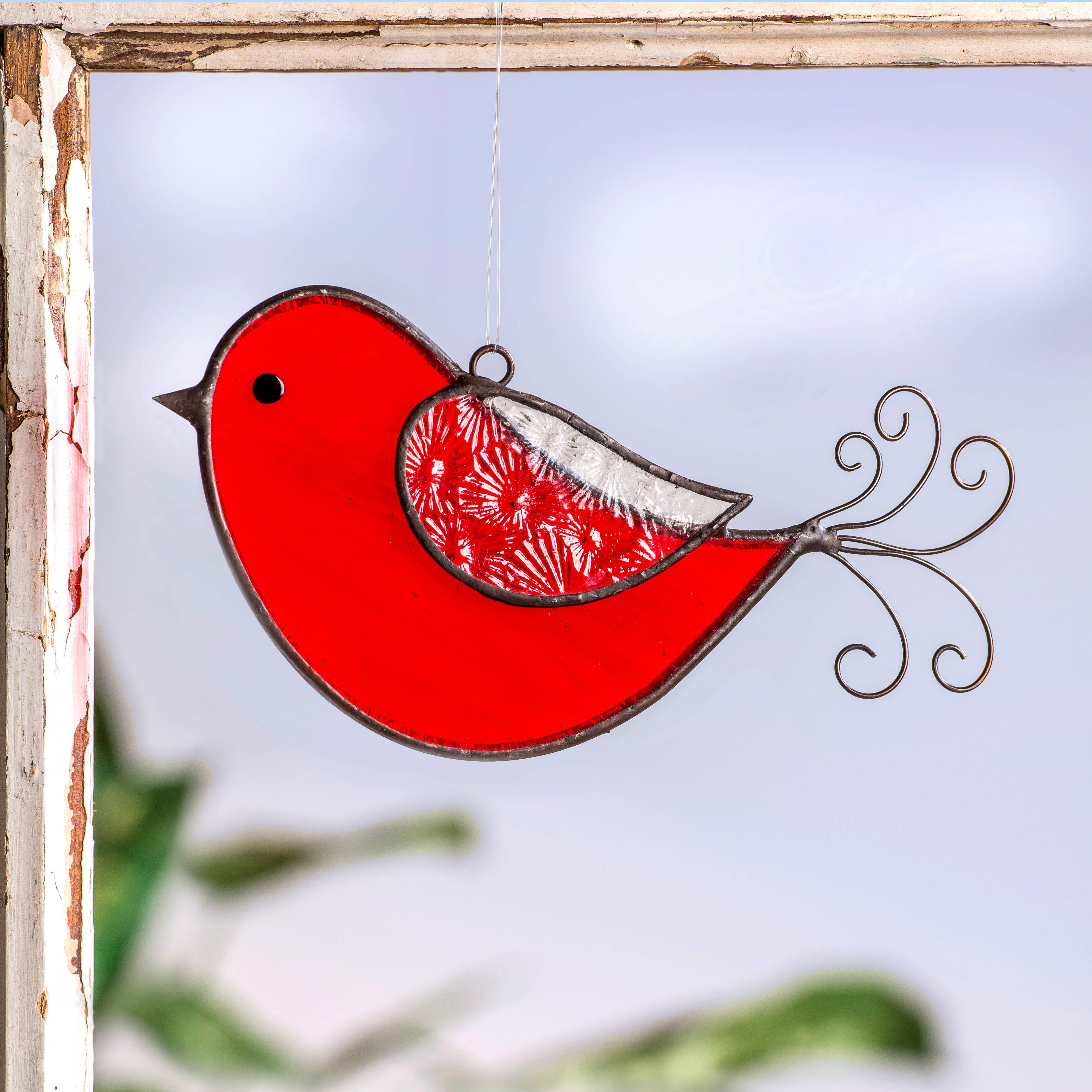 J Devlin Glass Art & Bert Anderson Collection - Wholesale Ornament - Bird Sun Catcher Ornament J Devlin Glass Art Orn 310-24