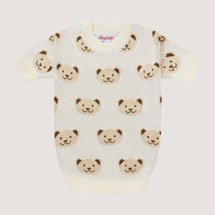 Cream Teddy Dog Sweater for wholesale by Woofchild