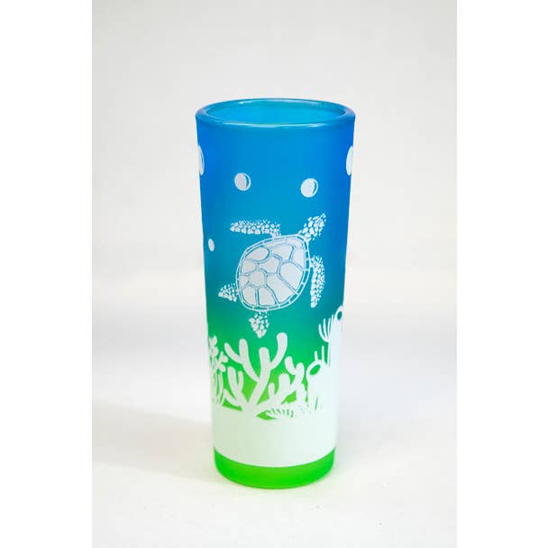Shooter Shot Glass--Turtle 4" x 1 1/2" for wholesale by Sea Creations