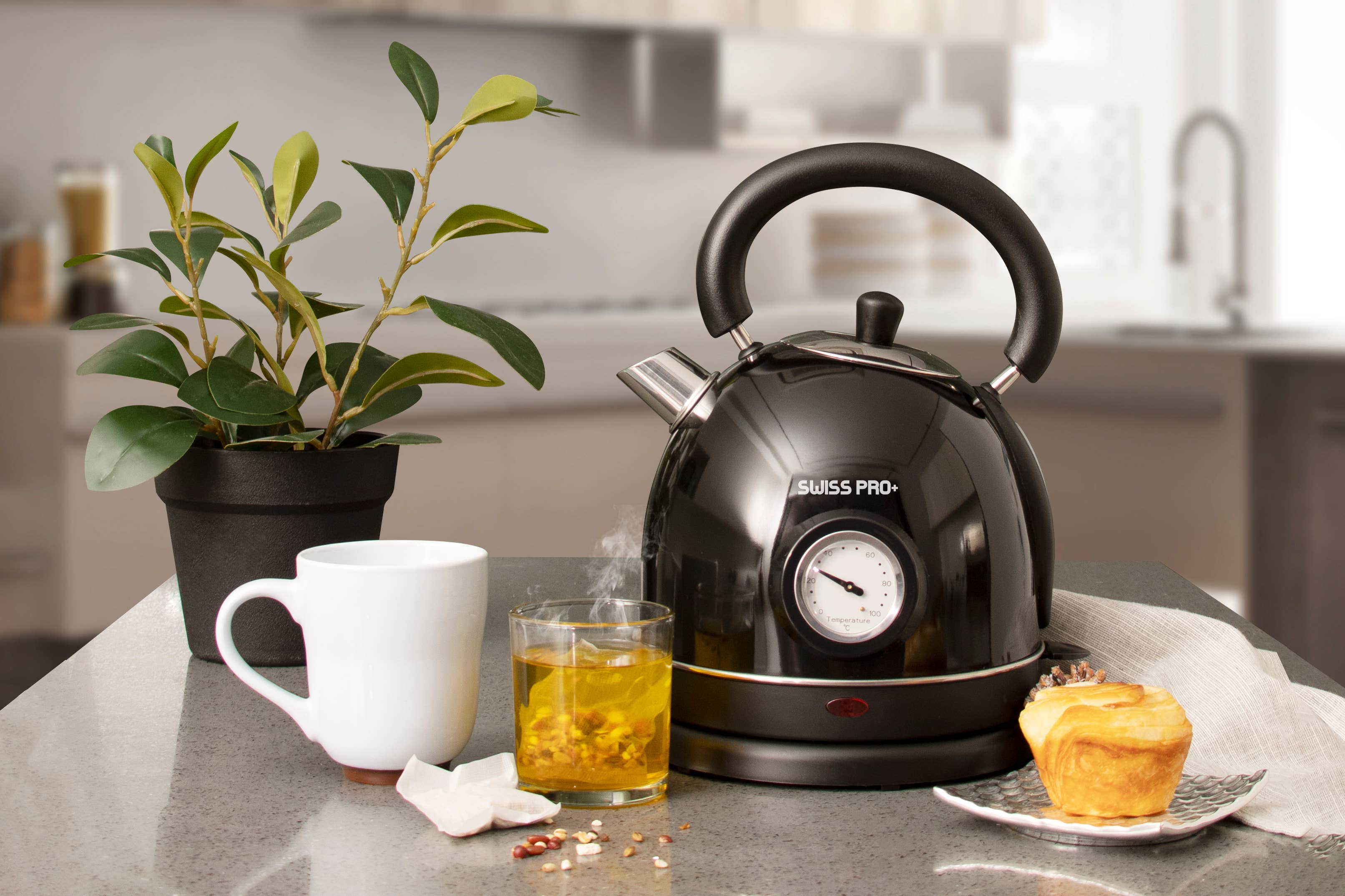 Swiss Pro+ - Vendita all'ingrosso Bollitori - Bollitore retrò 1.8L nero7