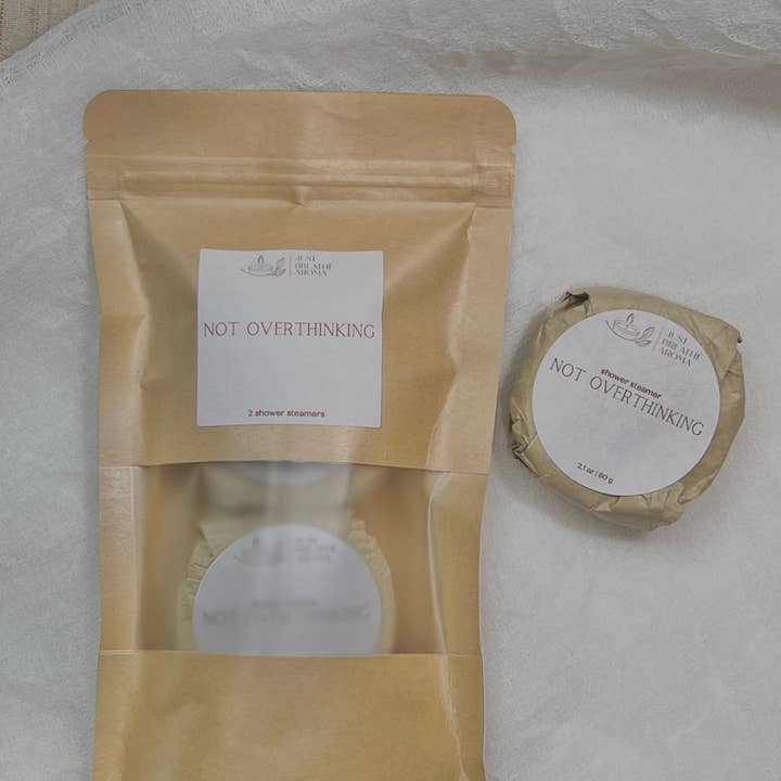 not overthinking aromatherapy shower steamers | single steam for wholesale by Just Breathe Aroma