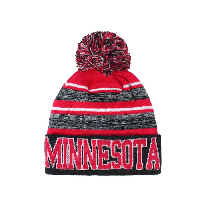 ChoKoLids - Wholesale Beanie - Unisex - US Sports Team City Winter Knit Pom Pom Striped Beanies Hats