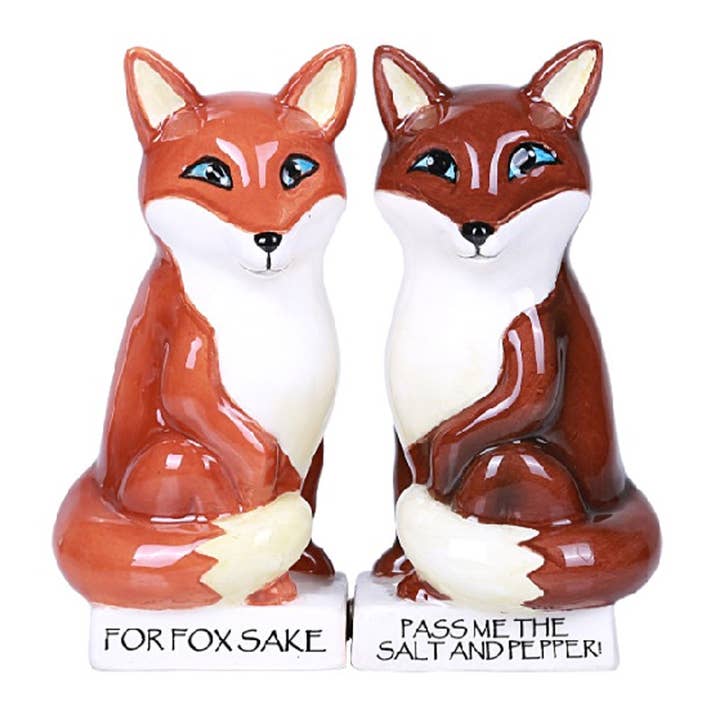 Pacific Trading - Wholesale Salt & Pepper Shaker Set - Foxes Salt and Pepper Shaker Set