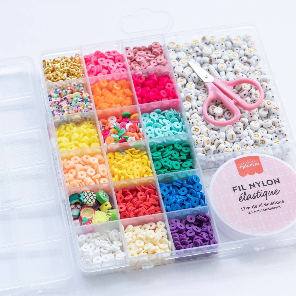 La Petite Épicerie - Wholesale Beads - Box of 16 colors of 6 mm heishi beads - Pop3