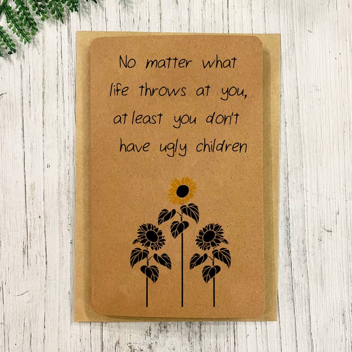 Carte de fête des mères amusante pour enfants laids pour la vente par Great Odin's Hellos