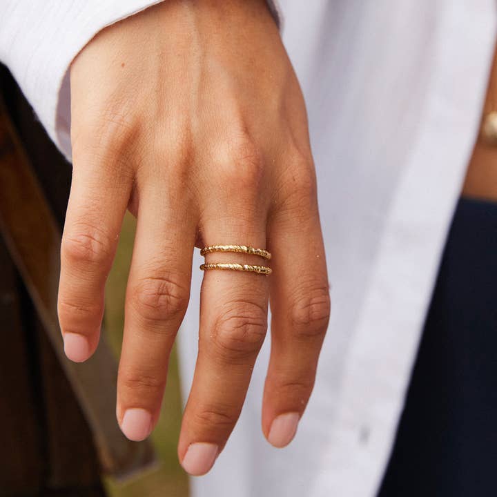 Agapée Jewelry - Wholesale Band/Stacked Ring - Zetita Ring | Jewelry Gold Gift Waterproof3