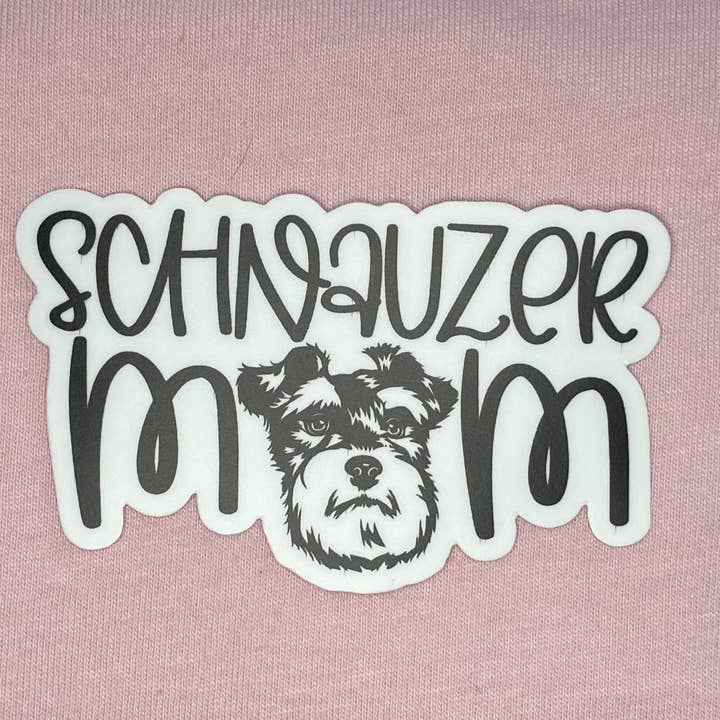 Schnauzer Mom Sticker for wholesale by AdaleAnnDesigns