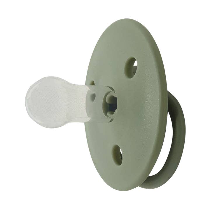 Sucette ronde en silicone 0 mois « Willow green » pour la vente par mininor