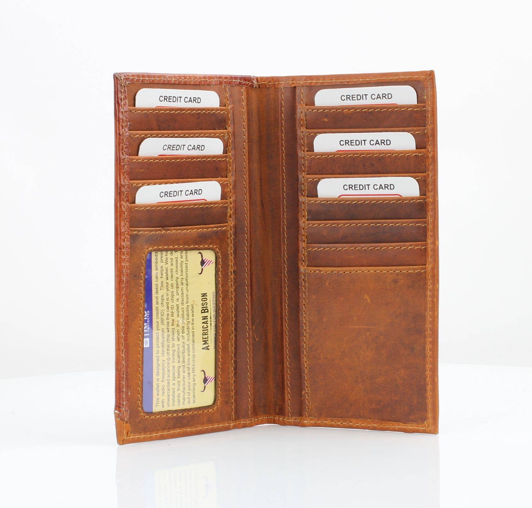 Leather Impressions Inc – Großhandel Brieftasche – Herren – Ölgezogenes, geprägtes Lederakzent-Rodeo-Portemonnaie ABW02713