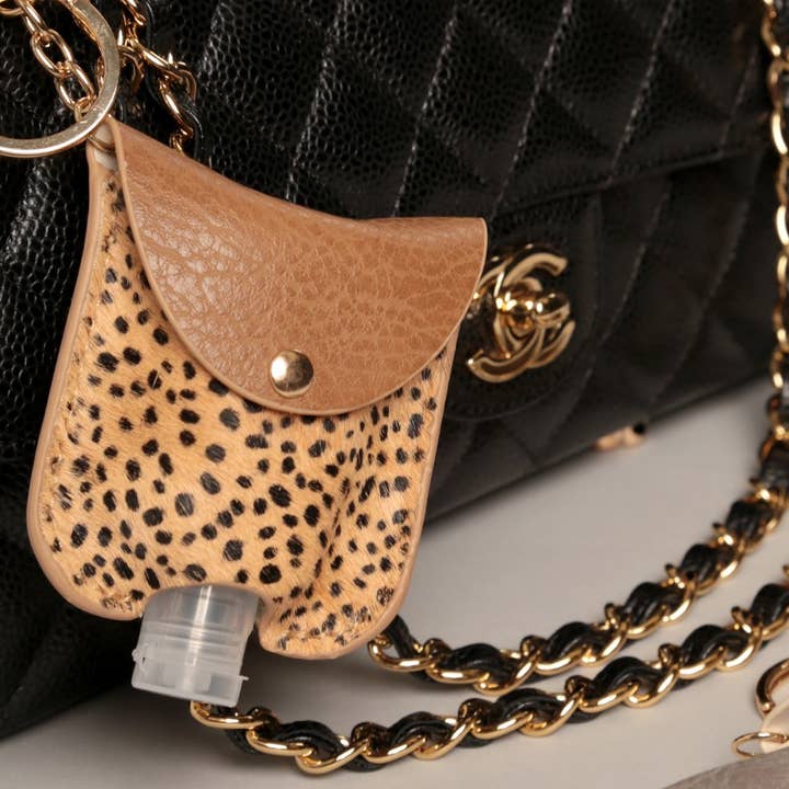 Fashion City - Wholesale Keychain - Women's - Genuine Leather Animal Sanitizer Keychain Holder