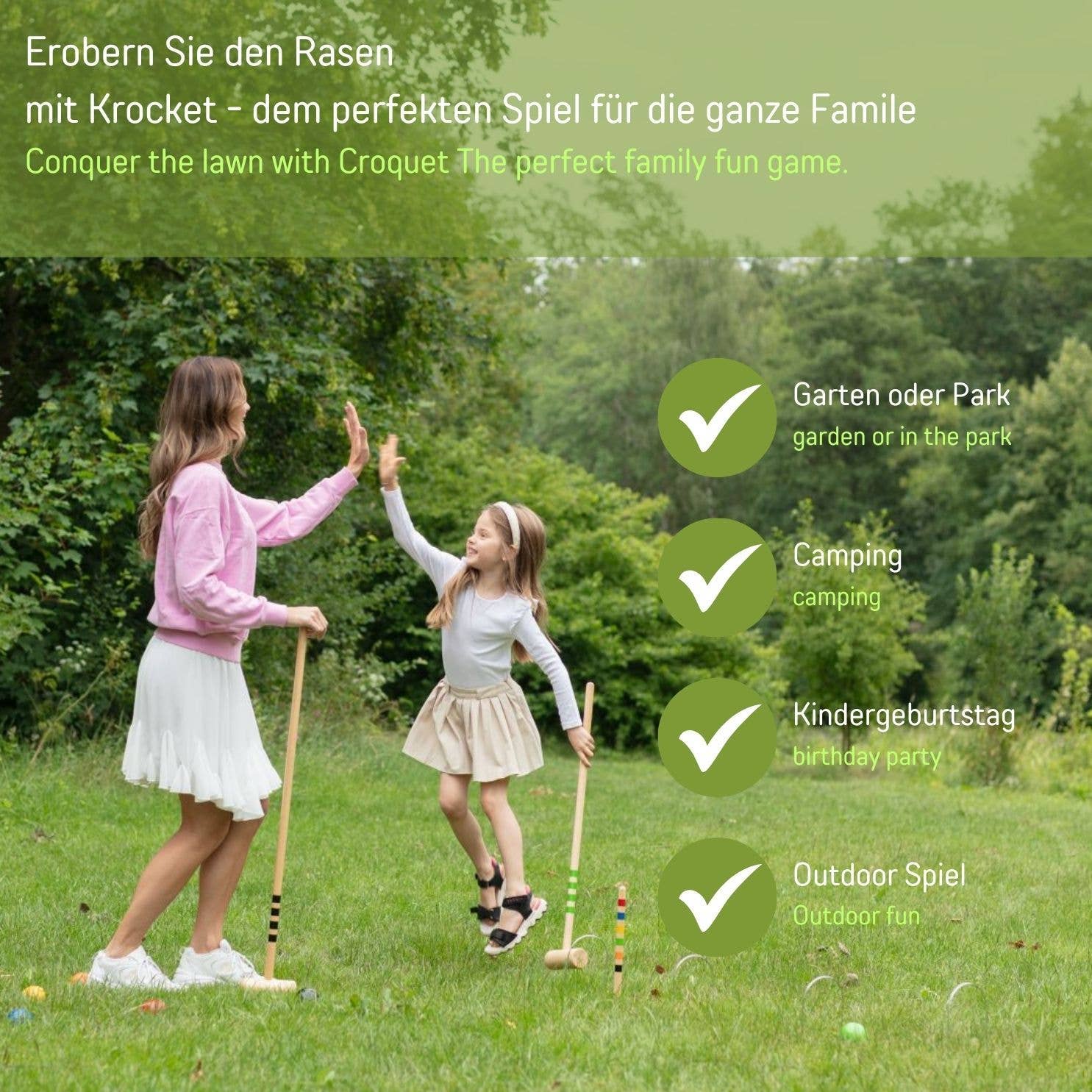 GICO Spielwaren - Wholesale Sporting Game - Kids & Baby - GICO Croquet Set For 4 Adults With Carrying Bag3