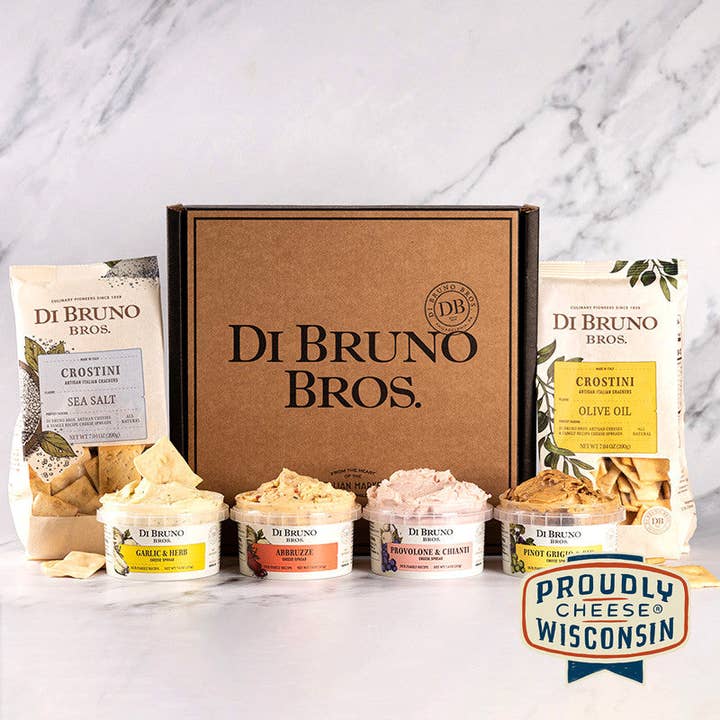 Cheese Spread Sampler Gourmet Gift Box for wholesale by Di Bruno Bros.