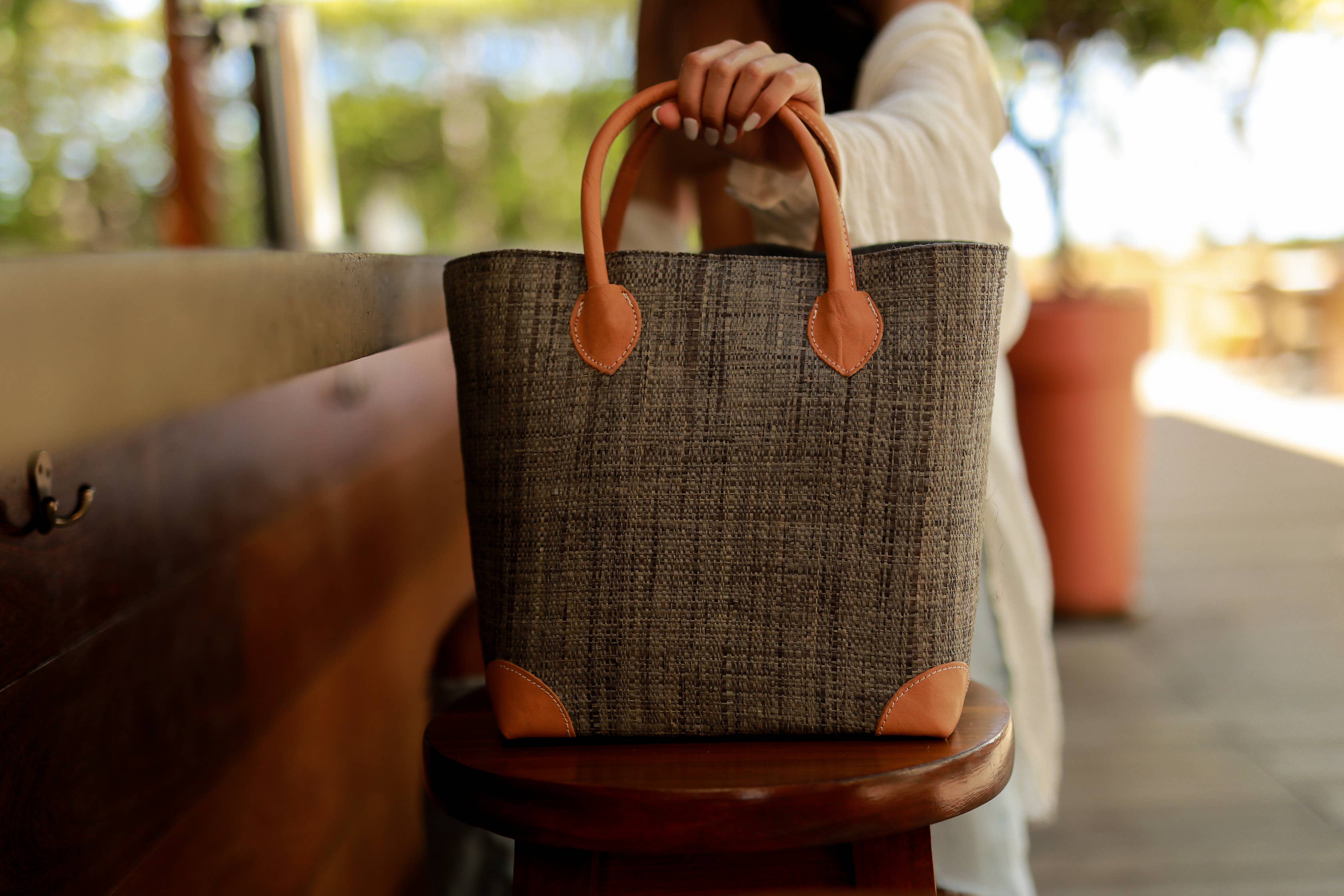 Shebobo - Wholesale Beach Bag - Augustine Straw Basket Bag - Three Sizes10