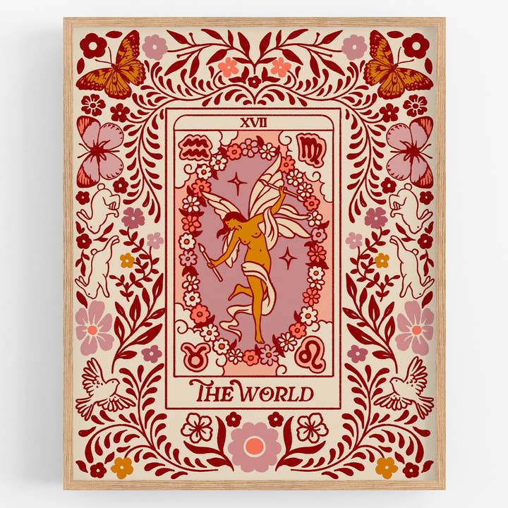 Kira Cyan - Wholesale Art Print - The World Tarot Print