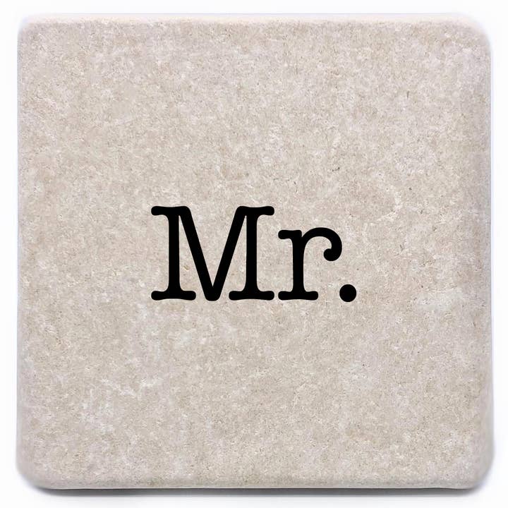 Mr & Mrs His and Hers Wedding Coaster for wholesale by Noomoon