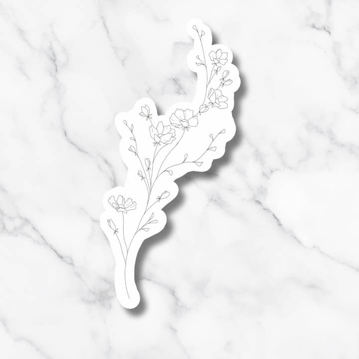 Floral Vine Sticker for wholesale by The Watermark Design