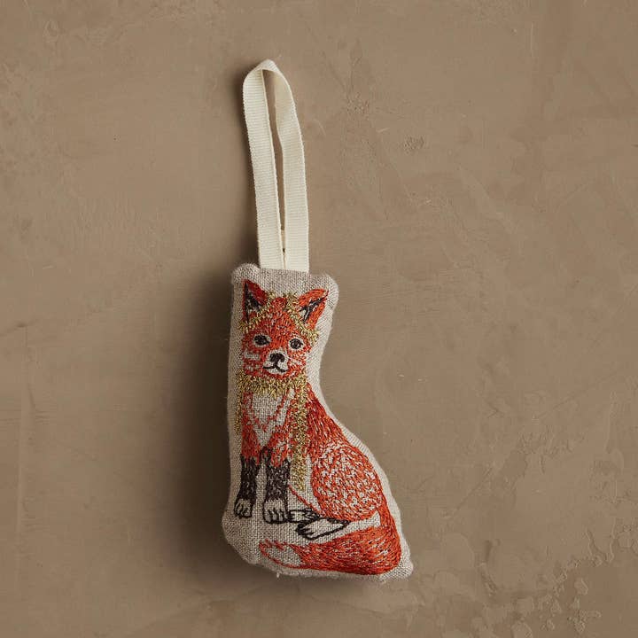 Enfeite de Raposa para Árvore de Natal por atacado de Coral & Tusk