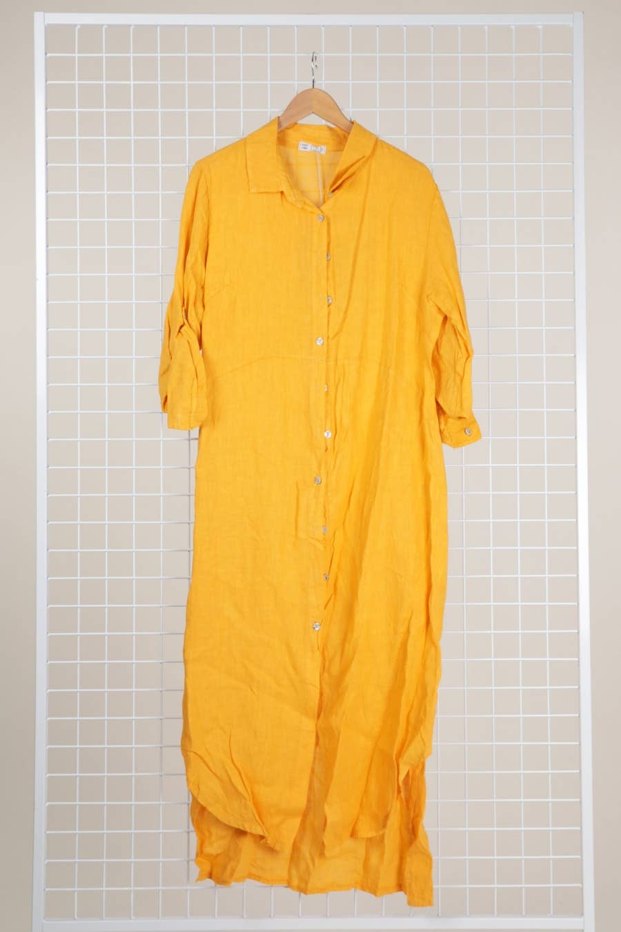 la maison des fibres naturelles - Wholesale Button Down Shirt - Women's - Long shirt dress 68036 100% LINEN7