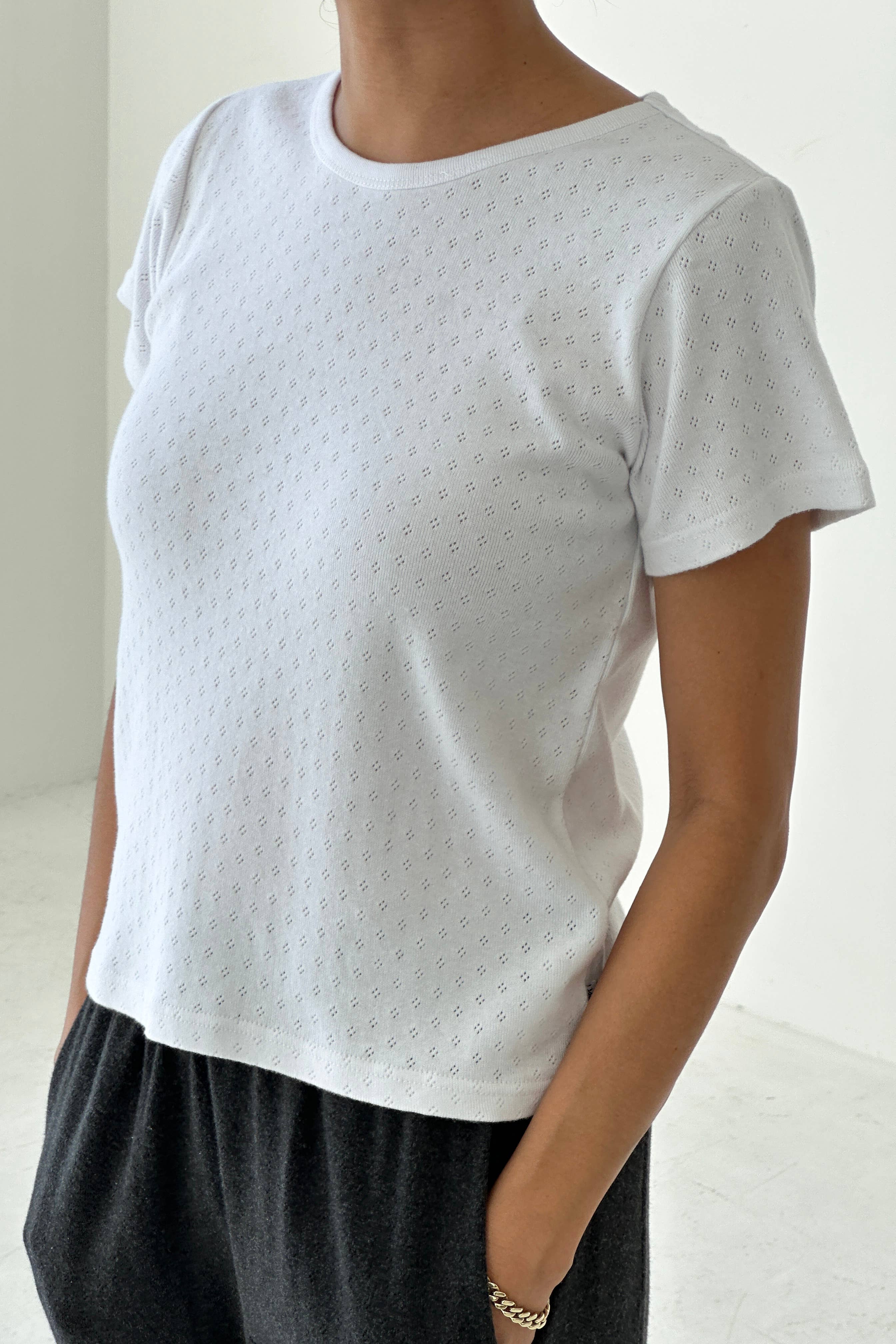 Le Bon Shoppe - Wholesale Knit Top - Women's - Pointelle Babe Tee (2S-2M-1L)37