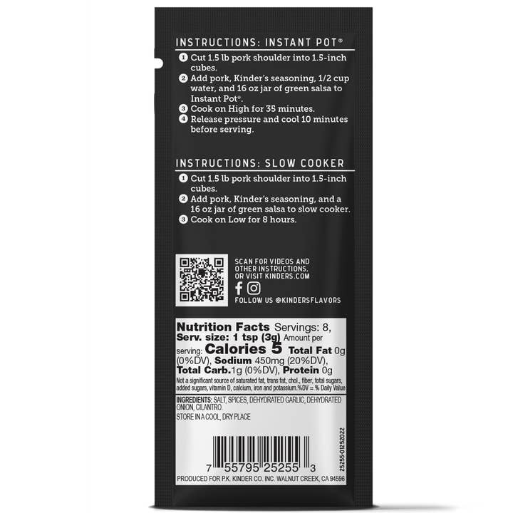 Kinder's Sauces & Seasonings - Wholesale Dried Spice Mix - Chile Verde1