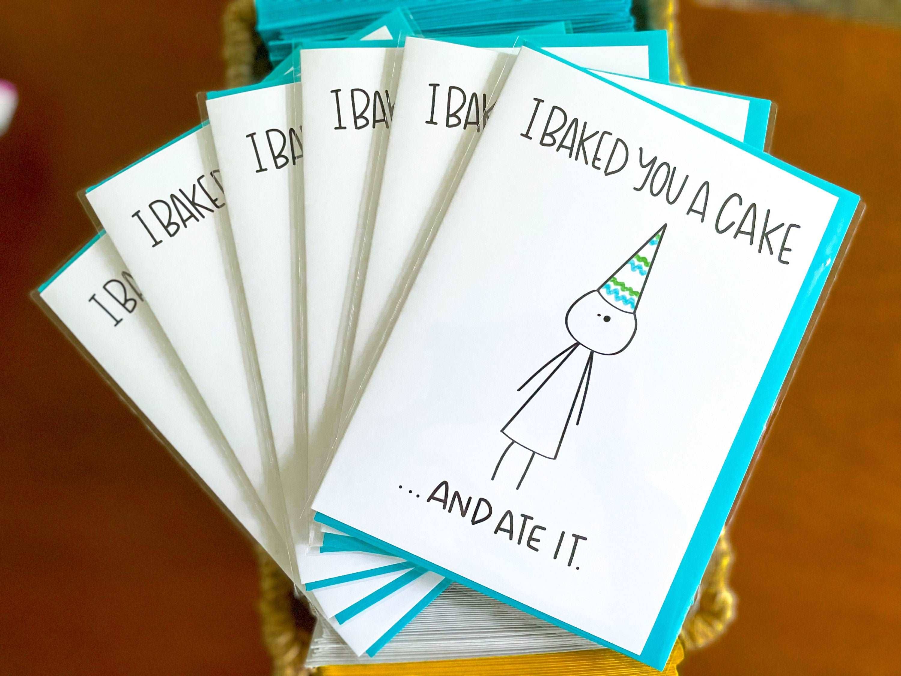 Stone Donut Design, LLC – Engroshandel Fødselsdagskort – Bagte dig en kage Sjov fødselsdagskort af StoneDonut Design3