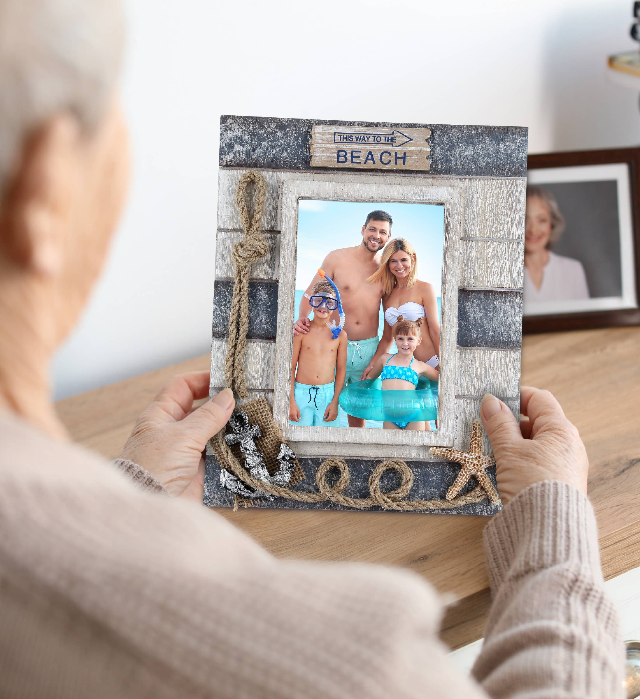 Cota Global – wholesale Picture frame – Nautical - Silver Sea Photo Frame 4X63