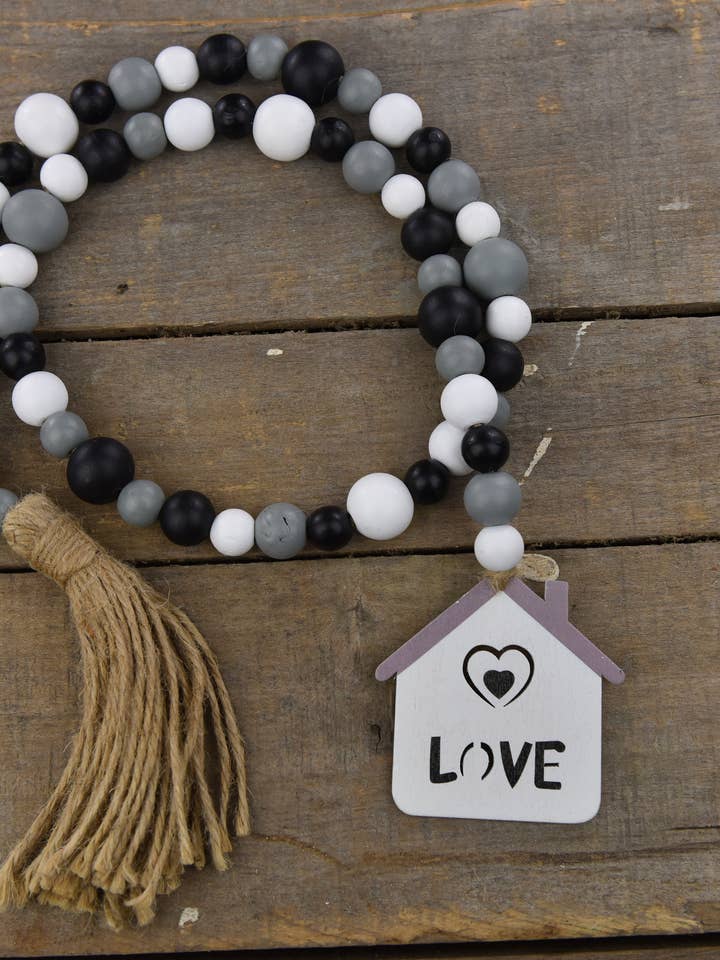 Love Beaded Garland 39in for wholesale by Wholesale Home Decor