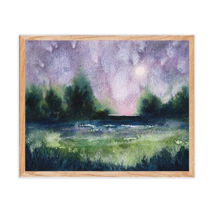 Moon Glow Art Print for wholesale by Green Artist Designs