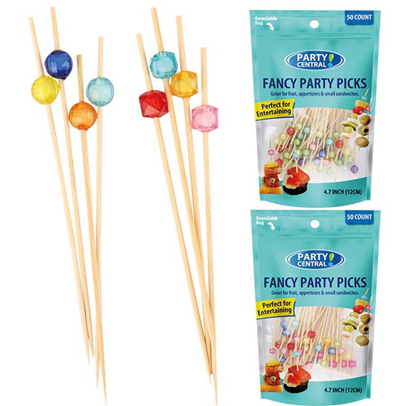 Deluxe Import Trading - Wholesale Skewer - Party Central Fancy Picks 50CT Cubes0
