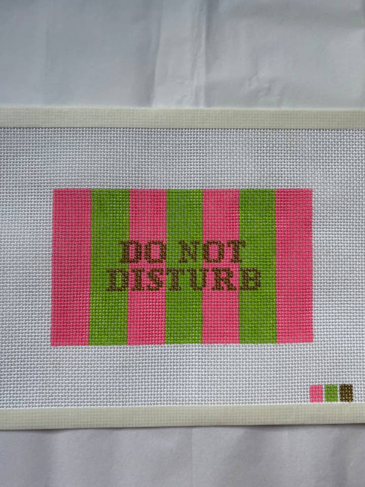 Do Not Disturb Needlepoint Canvas for wholesale by Knot Your Average Stitch