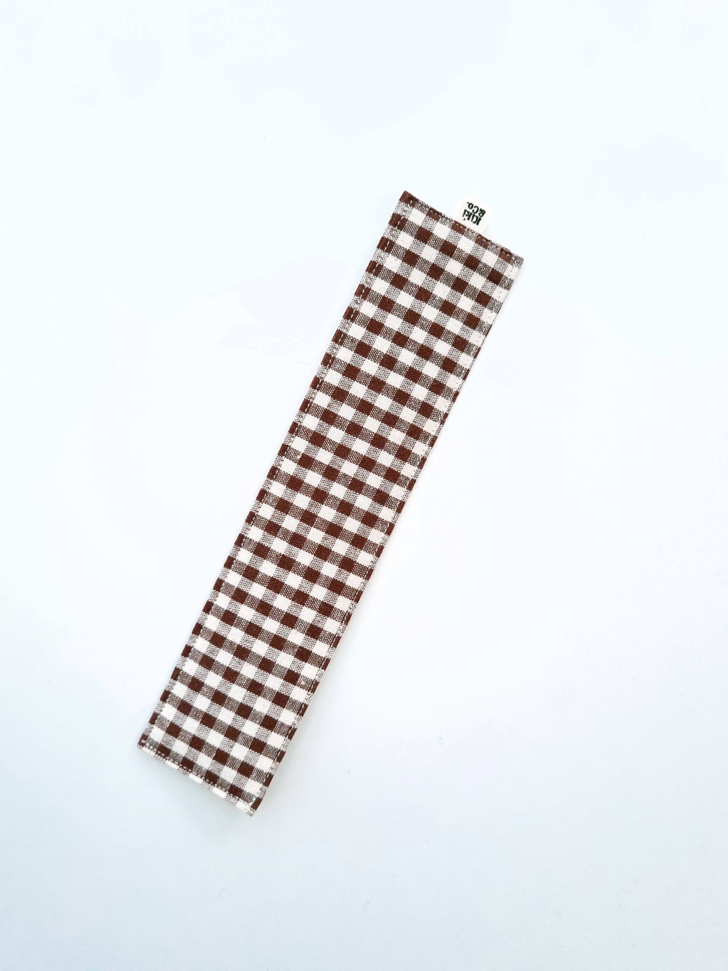 Kiki & Co. - Wholesale Bookmark - Bookmark - Chocolate Gingham